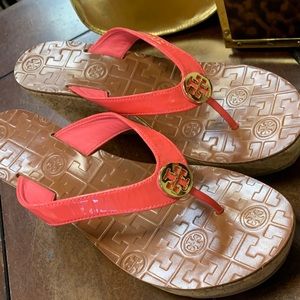 🛑 Sold 🛑 Tory Burch Thora wedge Pink Sandal 8
